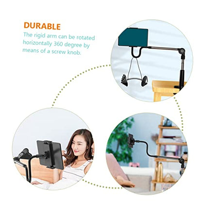 TEHAUX Overhead Phone Mount Cellphone Stand with Flexible Gooseneck Arm