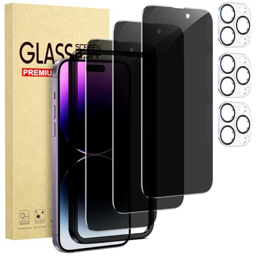3+3Pk for iPhone14 Pro Max Privacy Screen Protector,Alignment Frame - size: for iPhone 14 Pro Max