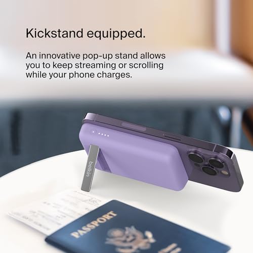 Belkin 5000mAh 7.5W MagSafe Power Bank with Kickstand - color: Purple