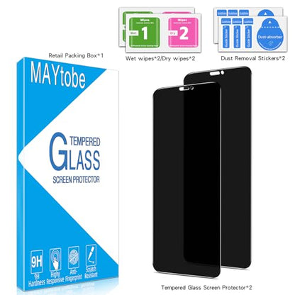 MAYtobe Privacy For iPhone 11 Pro, XS, X Screen Protector Tempered Glass - size: iPhone 11 Pro,XS,X(Black)