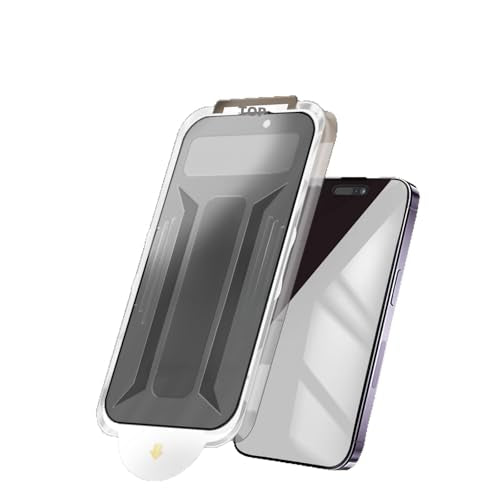 2 Pack Privacy Matte Screen Protector for iPhone16e/iPhone14/iPhone13 Pro/iPhone 13 6.1inch, 4-Way 360° Anti-Spy Anti Glare Tempered Glass, Auto Alignment Easy Installation Kit - size: for iPhone16e/14/13 Pro/13