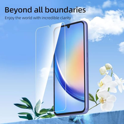 NEW'C 3 Pack Designed for Samsung Galaxy A34 5G, Screen Protector Tempered Glass, 9H Hardness, HD Screen Protector, 0.33 mm Ultra Clear, Ultra Resistant - size: A34 5G 6.6 inches