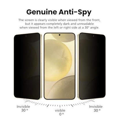 2-Pack Anti Glare Matte Privacy Screen Protector for Samsung Galaxy S25 Edge [0.1S Fingerprint ID Unlock][Anti Spy PET Flexible Film][Bubble-Free Easy Installation with Alignment Jig] - size: Galaxy S25 Edge