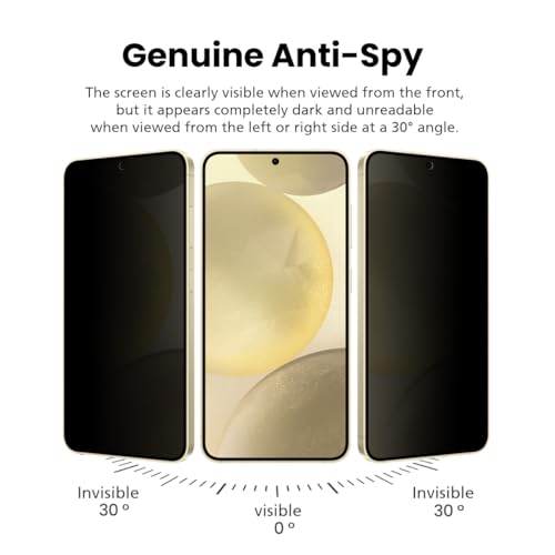 2-Pack Anti Glare Matte Privacy Screen Protector for Samsung Galaxy S25 Edge [0.1S Fingerprint ID Unlock][Anti Spy PET Flexible Film][Bubble-Free Easy Installation with Alignment Jig] - size: Galaxy S25 Edge
