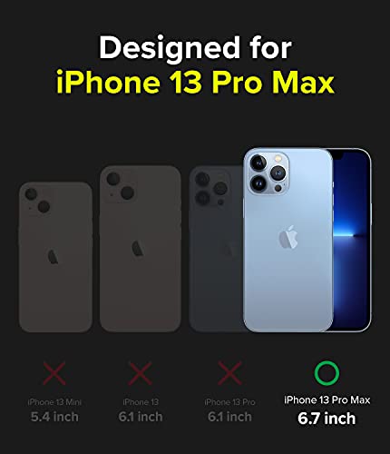 Ringke DX Compatible with iPhone 13 Pro Max, Tough Dual-Layered Military Grade Drop Protection Heavy Duty Frame Bumper Back Cover for 6.7-Inch (2021) - Black
