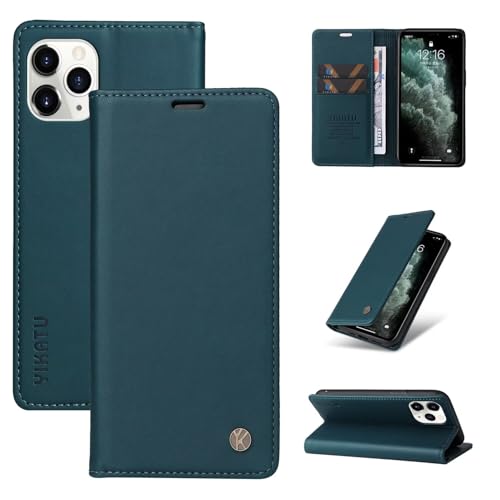 Caseurban Compatible with iPhone 11 Pro Wallet Case PU Leather Flip Folio Case with Card Holder Magnetic Closure Shockproof Protective Phone Cover Blue - color: Blue, size: iPhone 11 Pro