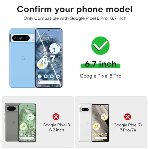 OMOTON 3+2 Pack for Pixel 8 Pro Screen Protector (6.7 Inch, 2023 Released) - size: Pixel 8 Pro - 6.7 Inch