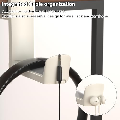 Headphone Hook - Adjustable Clamp-on Headphone Holder (White_2 Pack) - color: White_2 Pack