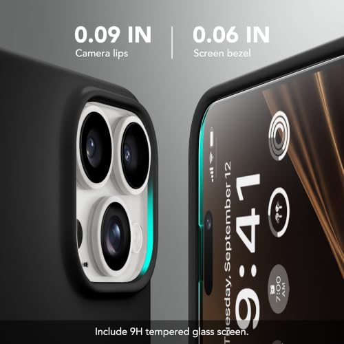 GONEZ Magnetic for iPhone 15 Pro Case, Silicone Cover Black - color: Black, size: Iphone 15 Pro