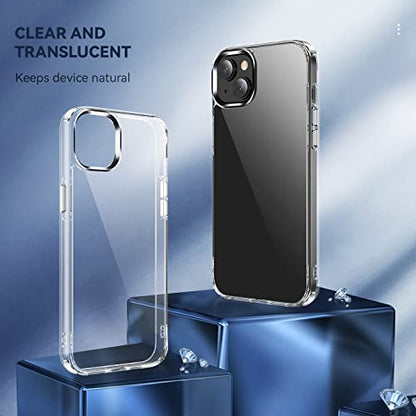 navor Transparent Diamond Clear Phone Case Compatible with iPhone 14 Plus 6.7-inch Lightweight Anti-Yellowing Scratch-Resistant Slim Fit Shockproof Military Grade Anti Drop [Clear] - size: iPhone 14 Plus 6.7"