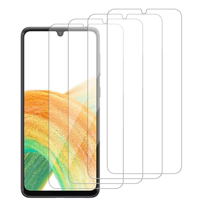 4 Pack Glass Screen Protector Compatible for Samsung Galaxy A33 5G [9H Hardness] SM-A336E HD Screen Tempered Glass, Scratch Resistant,Easy Install [Case Friendly] - size: Galaxy A33 5G