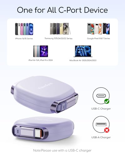 240W Retractable USB C Cable for Phones,3.3FT,Purple,3.3ft,2pack - color: Purple, size: 2Pack-3.3ft