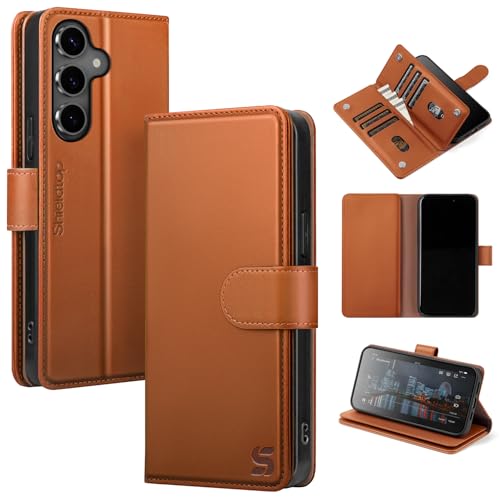 Shieldtop Compatible with Samsung Galaxy S24+ Plus Wallet Case with Card Holder,Women Men RFID Blocking PU Leather Flip TPU Protective Cover Credit Card Slots,Phone Case for S24 Plus,Light Brown - color: Light Brown, size: Samsung Galaxy S24 Plus - 6.7"