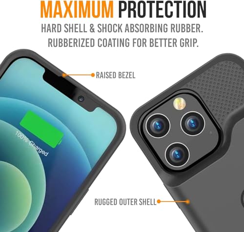 Alpatronix iPhone 15 Pro Max and 15 Plus Battery Case, Strong Slim Portable Protective Extended 15W Fast Charger Case and Power Bank. iPhone 15 Pro Max&15 Plus Rechargeable Charging Case Black - size: iPhone 15 Pro Max/15 Plus 6.7"
