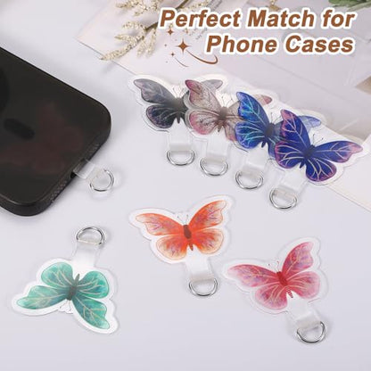 uxcell Phone Tether Tab Universal Butterfly - color: Blue