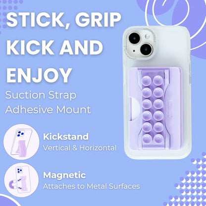 LOVEHANDLE Suction Wallet for MagSafe + Kickstand - Clear - color: Clear