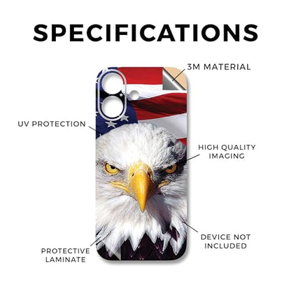 Phone Skin Compatible with Apple iPhone 17 - America Strong - Premium 3M Vinyl Protective Wrap Decal Cover - Easy to Apply | Crafted in The USA by MightySkins - color: America Strong, size: iPhone 17 (Full Wrap), style: Matte Finish