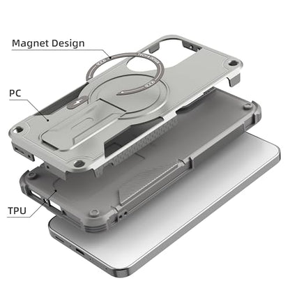 for Galaxy A37/A36-5G Case Military-Grade Dropproof Phone/Invisible Kickstand with MagSafe/HD Screen Protector, Protective Magnetic Phone Cover for Samsung Galaxy A37 4G/5G&A36 5G (Gray) - color: Gray