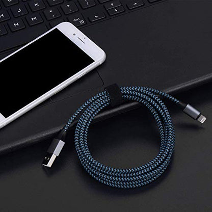 Sundix iPhone Charger, 3Pack 9ft Lightning Cable iPhone Charger Cable Nylon Braided Charging Cord Compatible iPhone 14/13/12/12Pro/12ProMax/11/11Pro/11Pro MAX/XS/XS MAX/XR/X/8/8Plus/7/7Plus and More