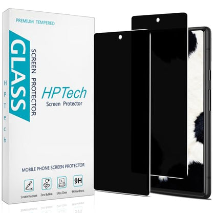 2 Pack Privacy Screen Protector for Google Pixel 6a Tempered Glass - color: Black-Google Pixel 6a