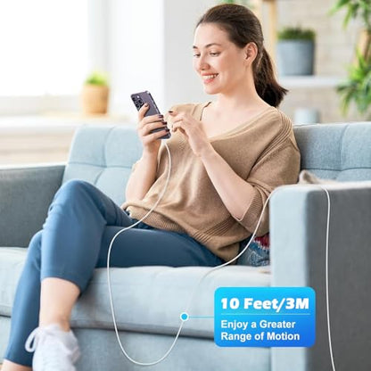 Fast Charger iPhone,10 Feet iPhone Charger,Super Fast Charging Block 10Foot - color: White-10FT