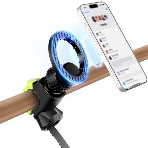 OUTXE Magnetic Phone Holder for Stroller, Adjustable Phone Mount with Magsafe for Shopping Cart, Gym Bike Handlebar, Universal Magsafe Stroller Stand Compatible with iPhone/Android
