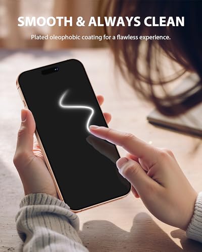 PDDKISS 2 Pack Privacy Screen Protector for iPhone 17 Pro - size: for iPhone 17 Pro - 6.3 Inch Black