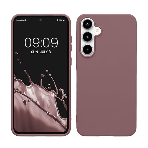 kwmobile Case Compatible with Samsung Galaxy A55 5G Case - Soft Slim Protective TPU Silicone Cover - Grape Purple - color: grape purple, size: Galaxy A55 5G