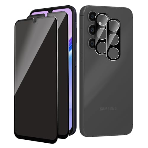 Privacy Screen Protector for Samsung Galaxy A15 + Lens Protector - size: Samsung Galaxy A15
