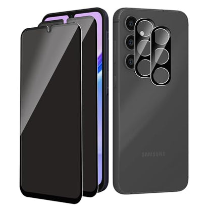 Privacy Screen Protector for Samsung Galaxy A15 + Lens Protector - size: Samsung Galaxy A15