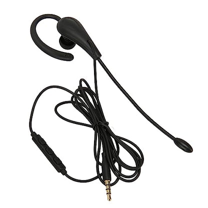 Monaural Headset, Rugged Single Ear Headset with Wired Clear Noise Cancellation for Call Center Computers (3.5mm)