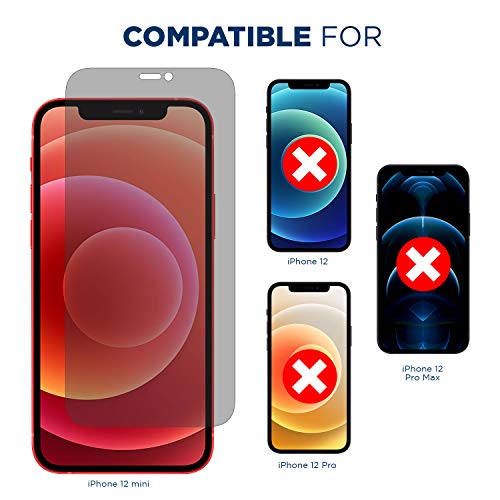 Tech Armor Privacy Glass for iPhone 12 Mini Screen Protector 1-Pack