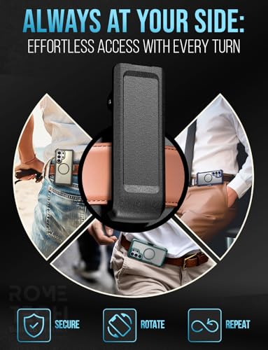 Designed for Samsung Galaxy S26 Ultra Case with Belt Clip Holster | Protective Cover with Strong Magnet Compatible with Magsafe - Black - color: Black