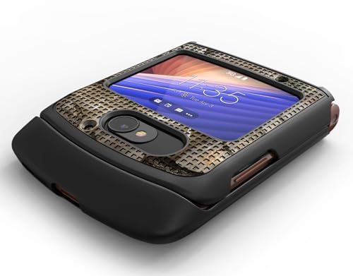 Grid Series for Motorola RAZR 5G (2020) Flip Phone Case - Camo | Slim Hard Shell Cover, Satisfying Texture, Matte, For Moto XT2071 - color: Autumn Camo (Black)