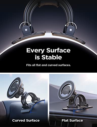 LISEN for MagSafe Car Mount [Strong Magnets] Magnetic Phone Holder for Car Hands Free Cell Phone Mount Cradle Vent & Dashboard Car Accessories for Women Men fit iPhone 17 16 15 14 13 12, Black