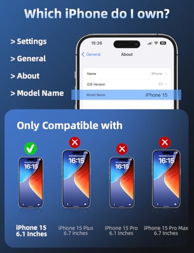ruwa Privacy Screen Protector for iPhone 15 and iPhone 16 [6.1 Inch][2-Pack] Tempered Glass with Easy Installation Frame, Anti-Scratch,Anti-peep, Full Coverage - size: for iPhone 15/16-6.1 inch 2-Pack