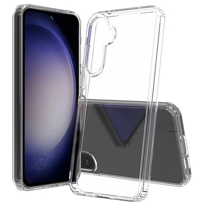 Crystal Clear case for Samsung Galaxy A15 5G/4G [Non-Yellowing][10FT Military Grade Protection] Anti-Scratch Protective Transparent Cover with Acrylic Hard(Back) + Soft TPU Bumper(Sides) Clear