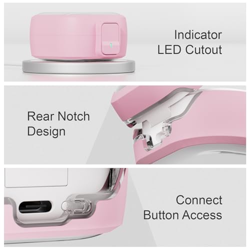 for Samsung Galaxy Buds 4/Buds 4 Pro Case (2026) with Secure Safety Lock Clip,Shockproof Scratch-Resistant TPU Transparent Soft Shell Protective Cover Accessories with Carabiner/Cleaning Kit(Pink) - color: Pink