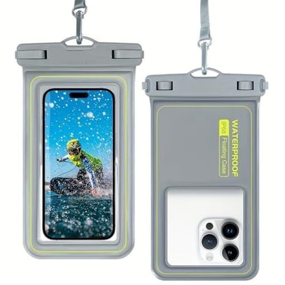 Waterproof Phone Pouch - 6 Colors Universal Touchscreen Waterproof Phone Bag for Swimming, Beach & Outdoor Use (Grey) - color: grey