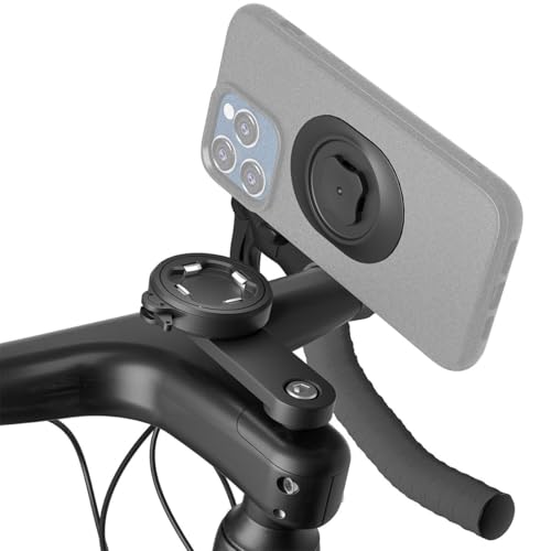 Bike Phone Mount Holder, Aluminum Bicycle Stem Clamp for MTB Road Cycling - style: Quad-Clip Stem Cap Mount