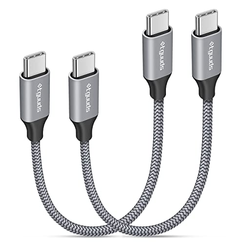 etguuds USB C to USB C Cable 0.5ft, 2-Pack 60W C to C Cable Fast Charging - color: Gray, size: 0.5ft