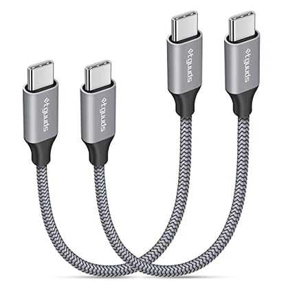 etguuds USB C to USB C Cable 0.5ft, 2-Pack 60W C to C Cable Fast Charging - color: Gray, size: 0.5ft