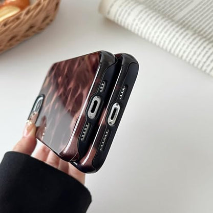 for iPhone 15 Case with Tortoise Leopard Print Trendy Animal Pattern Dual-Layer Shockproof Drop Protection Tough Phone Cover - size: iPhone 15