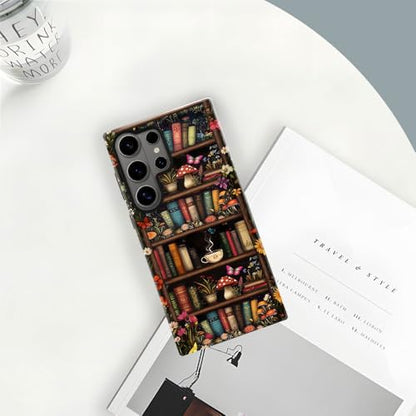 Case for Samsung Galaxy S26 Ultra,Camera Protection Soft Glossy Phone Case - Retro Book Mushroom - color: Retro Book Mushroom, size: Samsung Galaxy S26 Ultra