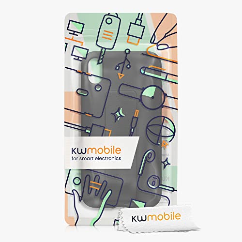 kwmobile Case for Apple iPhone XR Case - Soft TPU Cover with Silicone Coating - with Hand Strap and Stand Function - Shockproof - Black - color: black