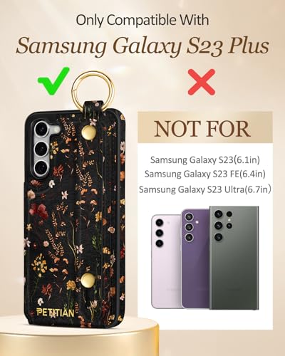 Petitian for Samsung Galaxy S23 Plus Wallet Case, Growing Flower - color: Grow Flower, size: Samsung Galaxy S23 Plus