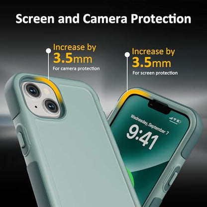Follaroma Magnetic for iPhone 14 Plus Case, Heavy Duty Cases, Green, 6.7" | Compatible with MagSafe, Heavy Duty Shockproof,Military-Grade Anti-Drop Protective,Dual Layer Magnetic Protection Phone Cover - color: Green, size: iPhone 14 Plus 6.7''