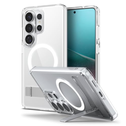 Spigen for Galaxy S26 Ultra Case, Ultra Hybrid S MagFit [Kickstand] [Compatible with MagSafe] [Fast Wireless Charging] - Clear White - size: Galaxy S26 Ultra