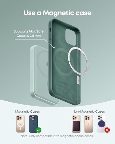 Anker 622 Magnetic Power Bank, 5,000mAh Foldable Wireless Portable Charger - color: Buds Green, size: 4.13 x 2.64 x 0.51 inches