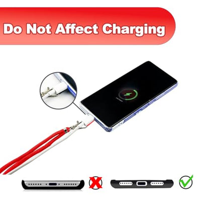 8 Packs Cell Phone Lanyards for Around The Neck,Adjustable Crossbody Phone Strap,Lanyard Phone Holder - color: Red